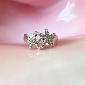Sterling Silver Starfish Midi Ring Toe Ring